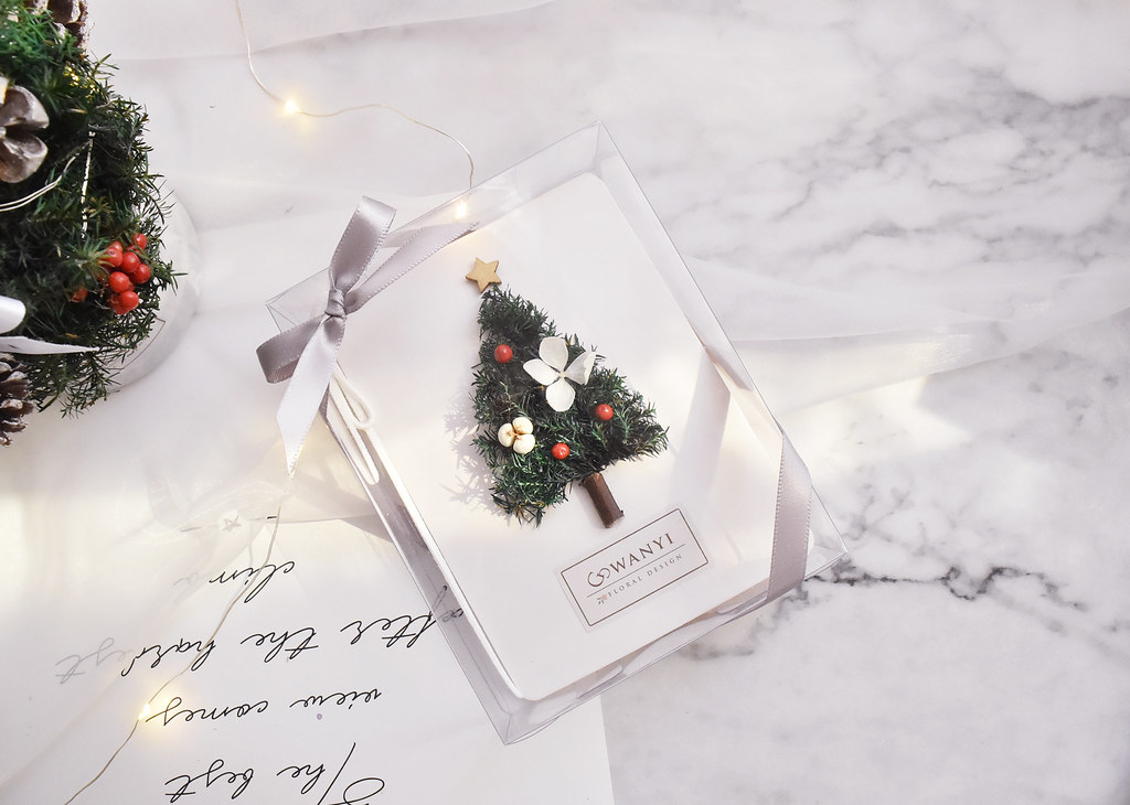 聖誕樹 聖誕花圈   乾燥花卡片 聖誕節 新春 麋鹿卡片 聖誕禮物 - 卡片/明信片 - 植物．花 紅色