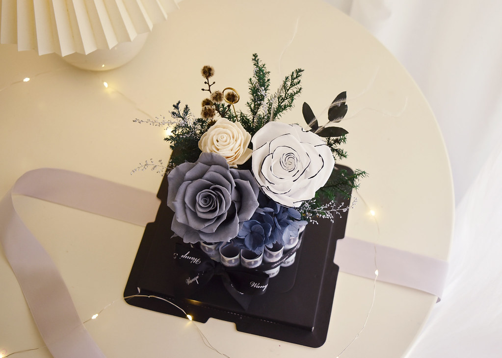 有錢花蛋糕禮盒 永生花 乾燥花 新年紅包 情人節 生日 母親節 - 乾燥花/永生花 - 植物．花 紅色